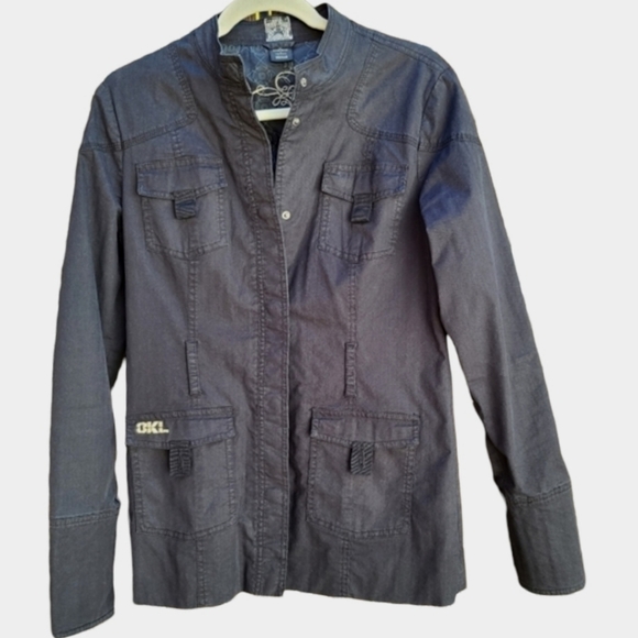 OAKLEY Black Military Cotton Canvas Cargo Jacket M VINTAGE 08 Utility Industrial - Picture 5 of 14